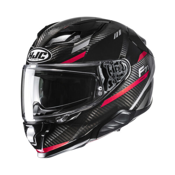 Kask Hjc F71 Carbon Esira Black Red