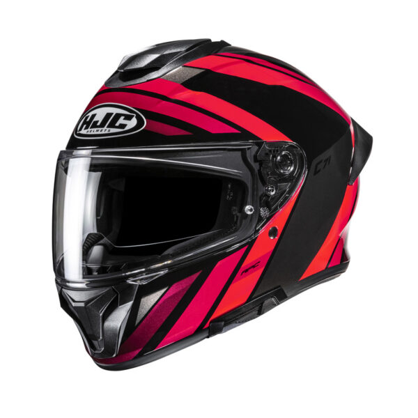Hjc C71 Faber Red Black Motorcycle Helmet