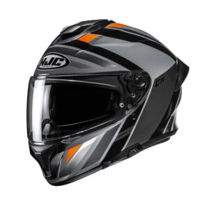 Hjc C71 Faber Black Green Motorcycle Helmet