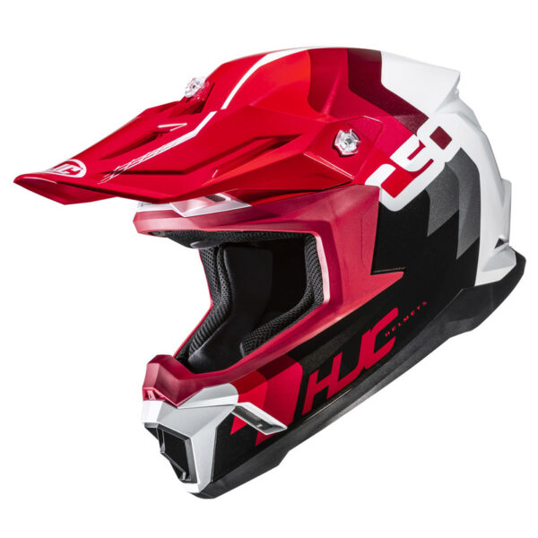 Hjc C50 Primal Red White Motorcycle Helmet