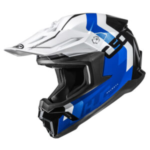 Hjc C50 Primal White Blue Motorcycle Helmet