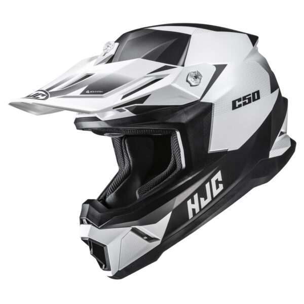 355180_ZAL829392.jpg Hjc C50 Slide White Black Motorcycle Helmet