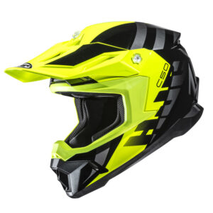 Hjc C50 Mirage Yellow Black Motorcycle Helmet