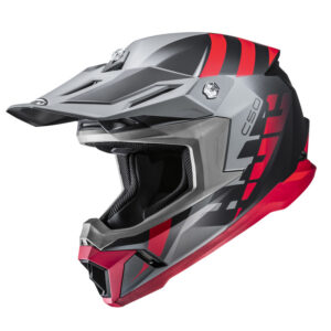 Hjc C50 Mirage Grey Red Motorcycle Helmet