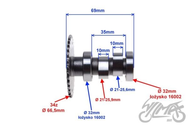 WAŁEK ROZRZĄDU GY6 80cc