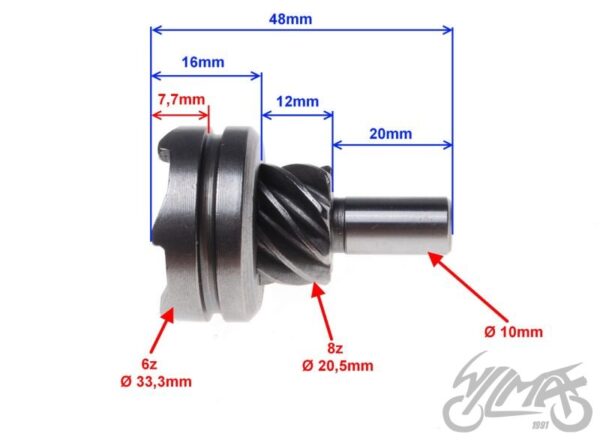 KOŁO ROZRUSZNIKA 8 ZĘBÓW 4T