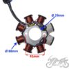 STATOR ISKROWNIK 8 CEWEK 4 PRZEWODY 4T