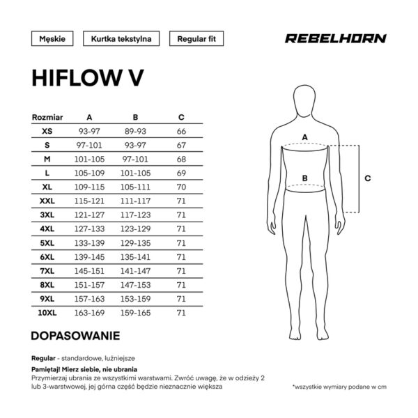 Kurtka motocyklowa tekstylna Rebelhorn Hiflow 5 Black