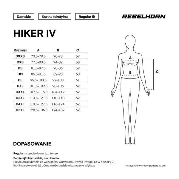 293579_ZAL722864 Kurtka motocyklowa tekstylna Rebelhorn Hiker 4 LADY Black