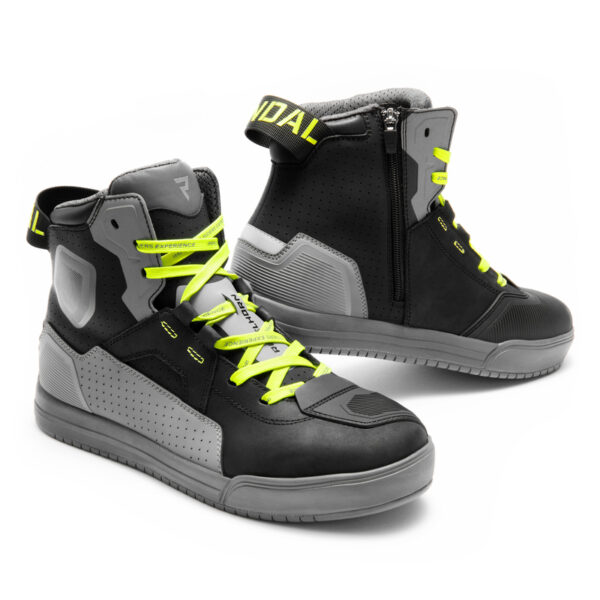 323406_ZAL784616 Buty motocyklowe Rebelhorn Vandal 2 Black Grey Fluo Yellow