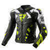 Kurtka motocyklowa skórzana Rebelhorn Inferno Black White Fluo Yellow