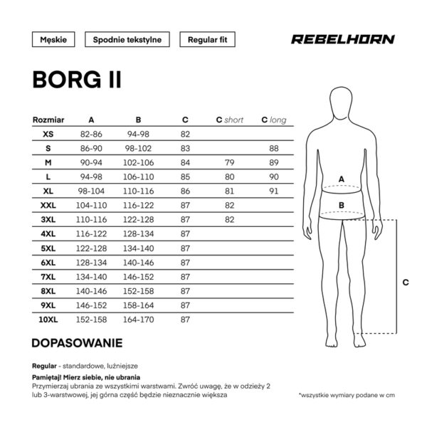 324236_ZAL815258 Spodnie motocyklowe tekstylne Rebelhorn Borg 2 Black Grey