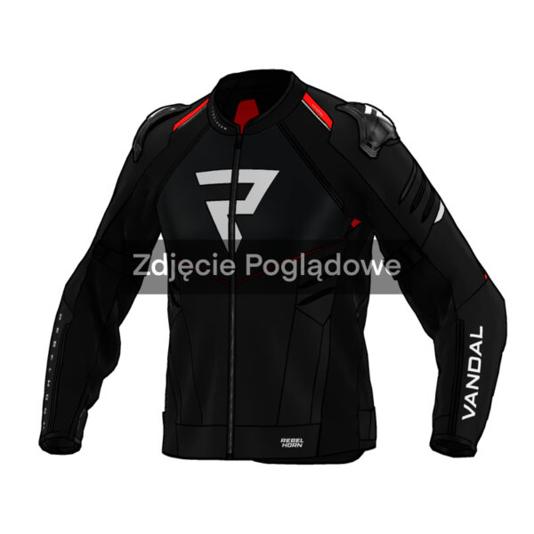 348650_ZAL842368 Kurtka motocyklowa tekstylna Rebelhorn Vandal 2 Black Red