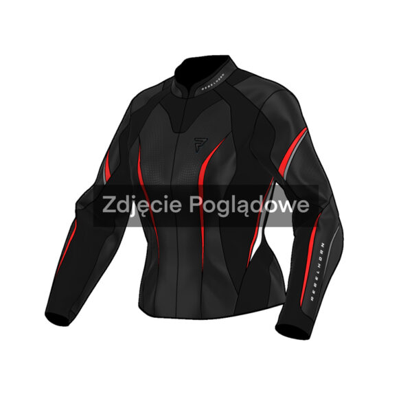 Kurtka motocyklowa skórzana Rebelhorn Diva St LADY Black Red White