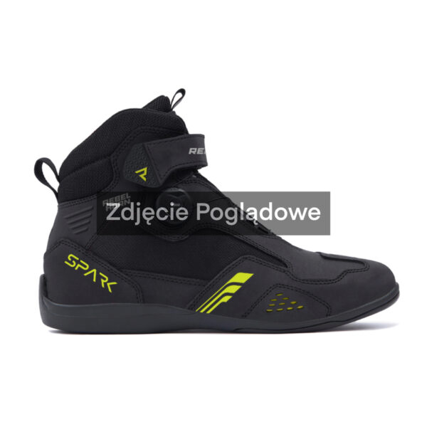 349630_ZAL841997 Buty motocyklowe Rebelhorn Spark 3 Black Fluo Yellow