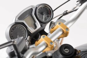 ZESTAW PODWYŻSZAJĄCY KIEROWNICĘ SW-MOTECH BMW R NINET PODWYŻSZENIE 20MM PRZESUNIĘCIE 30 MM GOLD SW-M