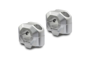 ZESTAW PODWYŻSZAJĄCY KIEROWNICĘ SW-MOTECH 22MM PODWYŻSZENIE 20MM SILVER