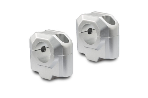 ZESTAW PODWYŻSZAJĄCY KIEROWNICĘ SW-MOTECH 28MM PODWYŻSZENIE 30MM SILVER
