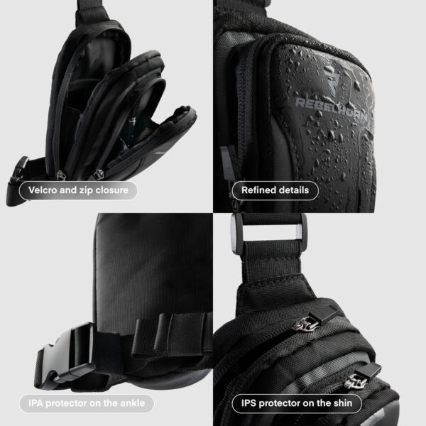 175168_ZAL827349 Torba Na Nogę Rebelhorn Hip 2 Black Grey