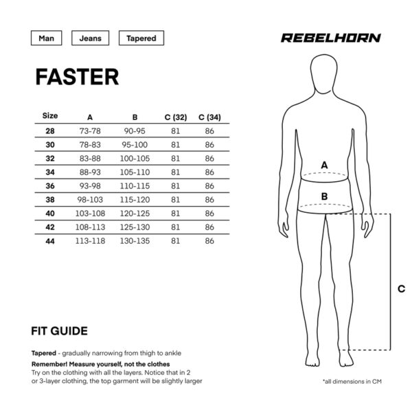 348201_ZAL849394 Jeansy motocyklowe Rebelhorn Faster Black