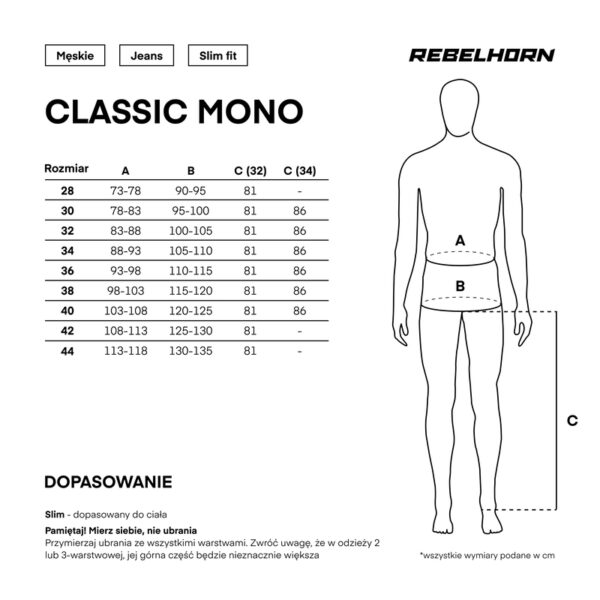 Jeansy motocyklowe Rebelhorn Classic Washed Blue Monolayer