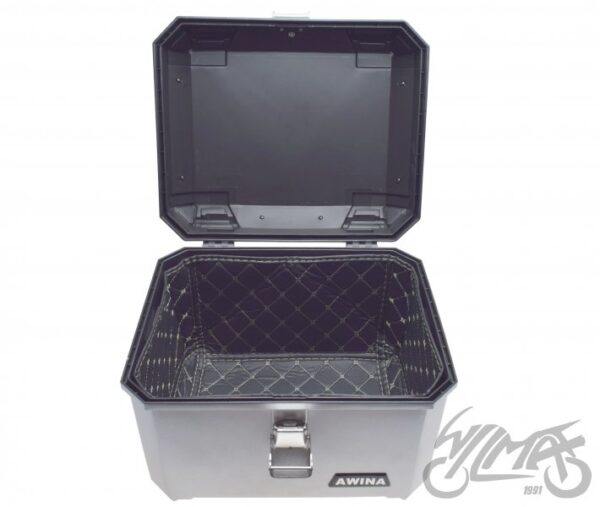 KUFER AWINA 45L 43.5 × 38 × 34 SREBRNY