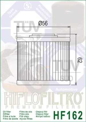 hiflo-filtr-oleju-hf-160-bmw-k1200-1300-s1000rr-1.jpg HIFLO FILTR OLEJU HF 162 BMW R 1300 GS '22-'24 (OEM: 11427105320)